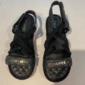 ICONIC AUTHENTIC CHANEL ROPE SANDALS
